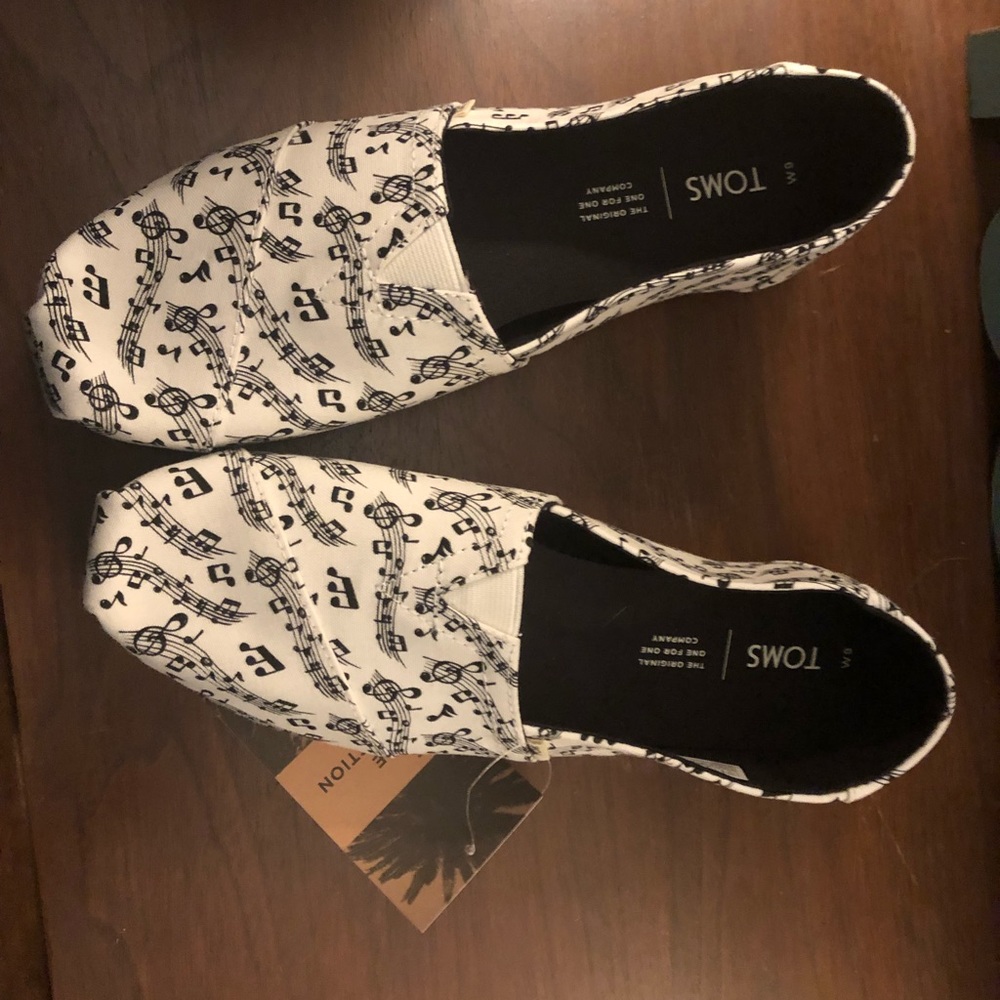 Toms Music Notes Shoes. New